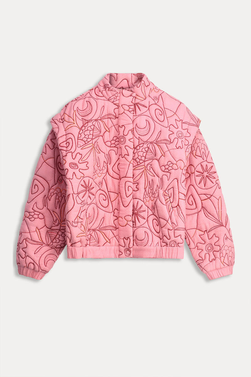 Dreams Embroidered Jacket, Pink
