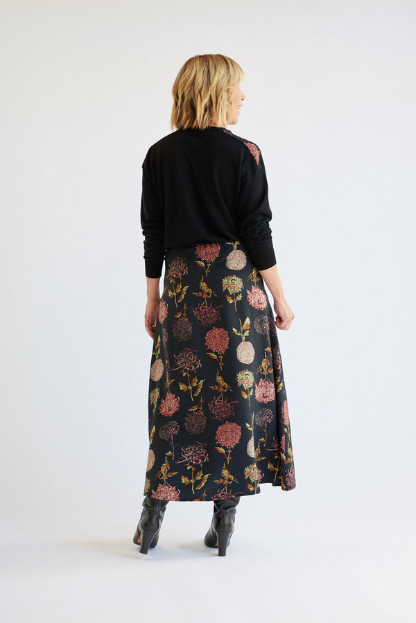 Kiku print skirt