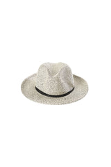 Foldable Borsolino Hat, Black/White