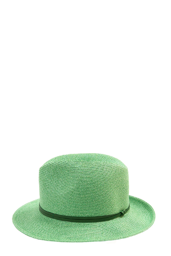 Foldable Borsolino Hat, Green