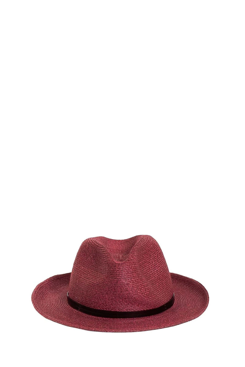 Foldable Borsolino Hat, Plum
